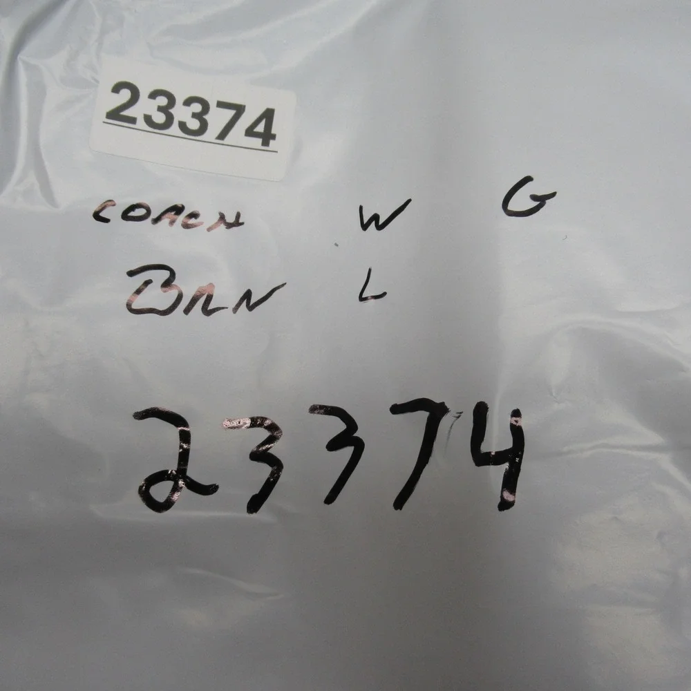 Coach Signature Tote Bag Medium Gold Metallic Leather Sequins Shoulder‎ F17574